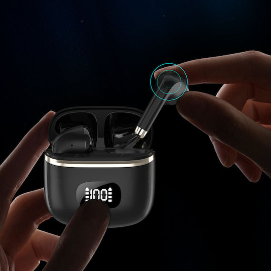Dudao U15Pro Earbud Bluetooth Handsfree Earphones with Charging Case Black view 2