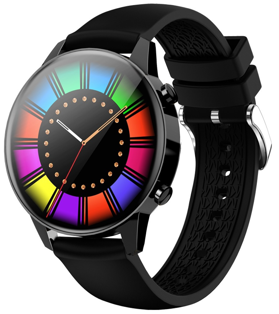 Omega FiT Aluminium Smartwatch with Heart Rate Monitor (Black)