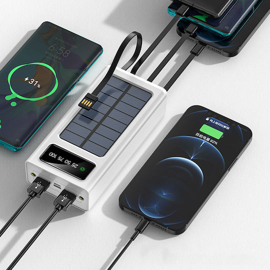 Treqa TR-957 Solar Power Bank 40000mAh White view 4