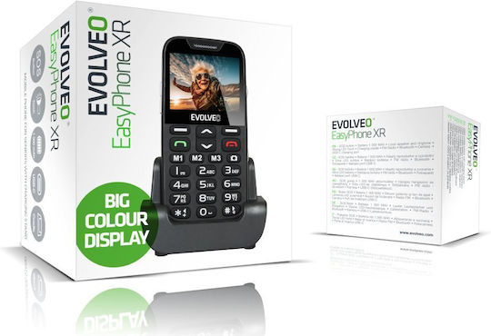 Evolveo EasyPhone XR Single SIM Mobile with Large Buttons Black view 6