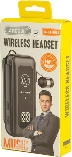 Andowl Q-EH668 In-ear Bluetooth Handsfree Earphones Black view 1