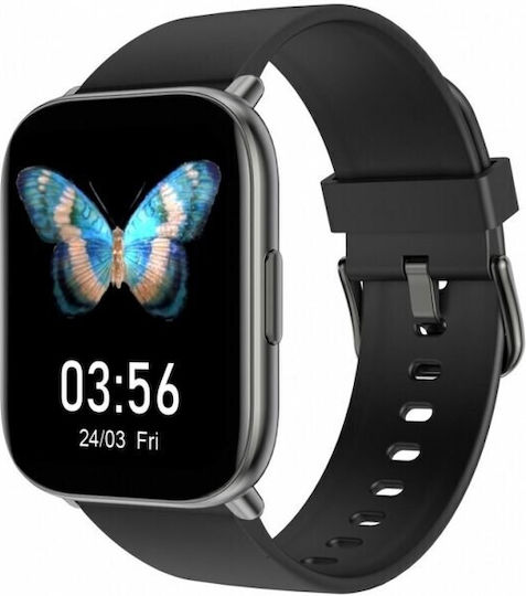 Oromed Oro Fit Pro GT Stainless Steel 46mm Waterproof Smartwatch with Heart Rate Monitor (Black) view 1