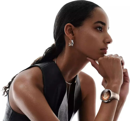 Huawei Watch 5 Stainless Steel 42mm Waterproof with eSIM and Heart Rate Monitor (Sand gold) view 2