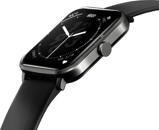 QCY GTS S2 44mm Smartwatch with Heart Rate Monitor (Black) vue 6