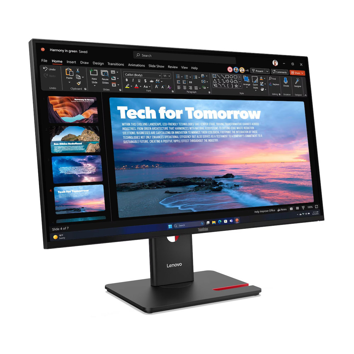 Lenovo 64AAGAT2EU Monitor 27" QHD 2560x1440 view 6