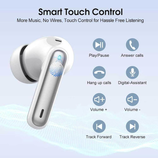 Csasan J90 Pro In-ear Bluetooth Handsfree Earphones with Sweat Resistance and Charging Case White vista 7