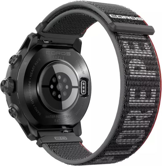 Coros Apex2 Titanium 43mm Waterproof Smartwatch with Heart Rate Monitor (Black) view 5