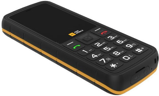 AGM M9F Dual SIM Resistant Mobile with Buttons Black / Orange view 2