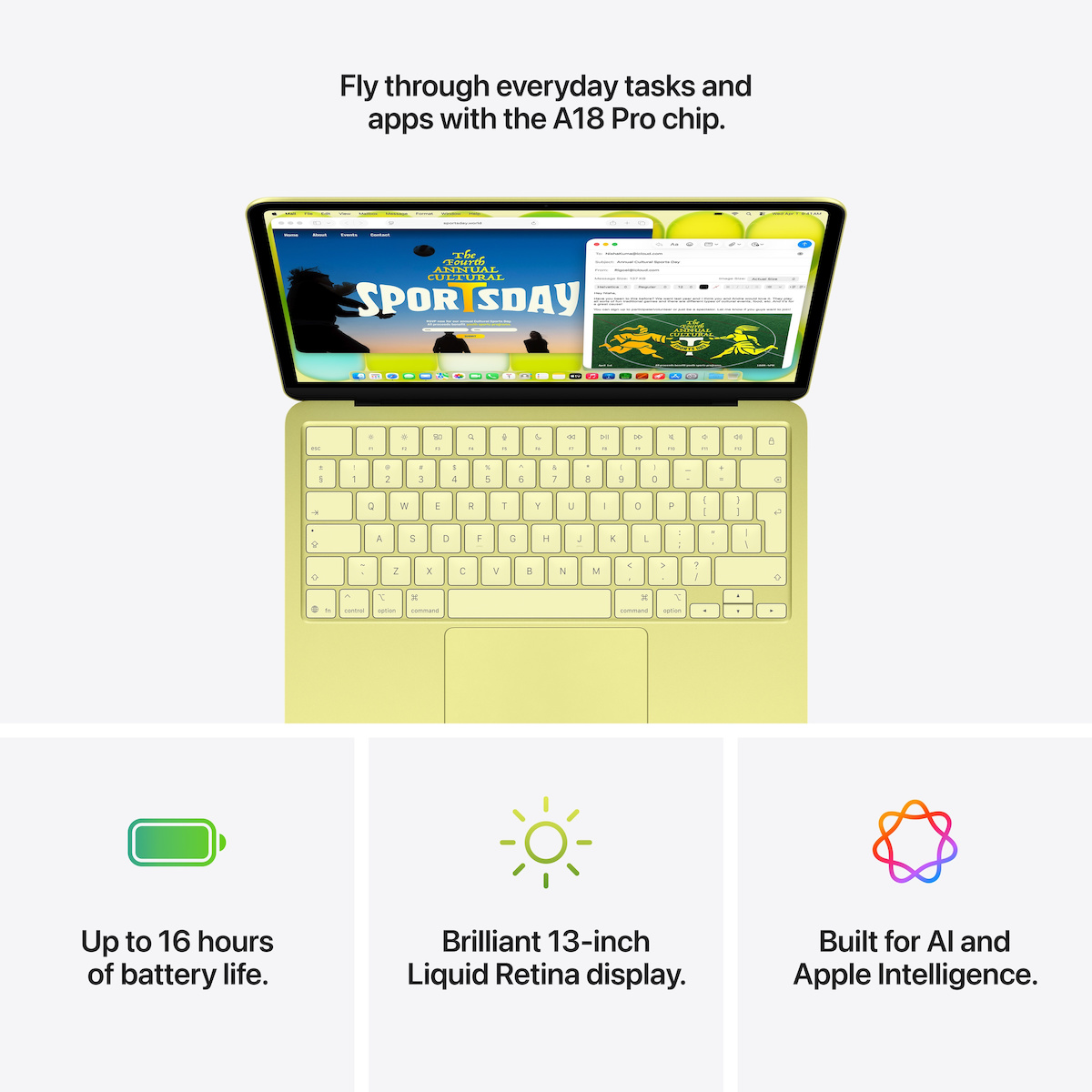 Apple MacBook Neo 13" IPS Retina Display (A18 Pro 6-Core 8GB 256GB SSD 5-Core GPU) Silver Greek Keyboard Pre-order view 8