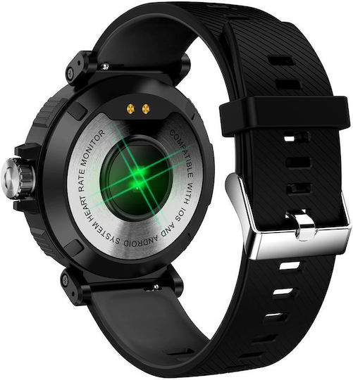 Kingwear S18 Smartwatch with Heart Rate Monitor (Silver) view 2