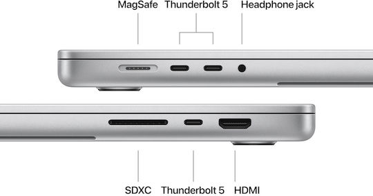 Apple MacBook Pro 16" (2024) 16.2" Retina Display 120Hz (M4-Pro 14‑core/24GB/512GB SSD) Space Black (GR Keyboard) view 7