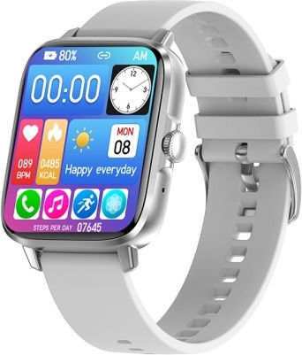Dt102 1.9-inch Heart Rate Blood Oxygen Monitoring Bluetooth Call Watch Nfc Function Color Silver