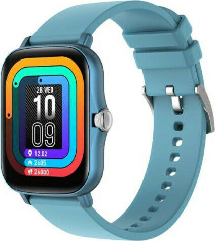 Lemfo Y20 44mm Smartwatch with Heart Rate Monitor (Blue) view 1