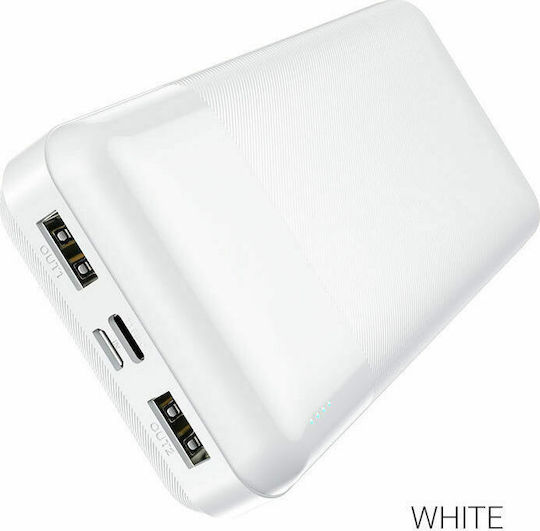 Hoco J72A Power Bank 20000mAh with 2 USB-A Ports White view 4