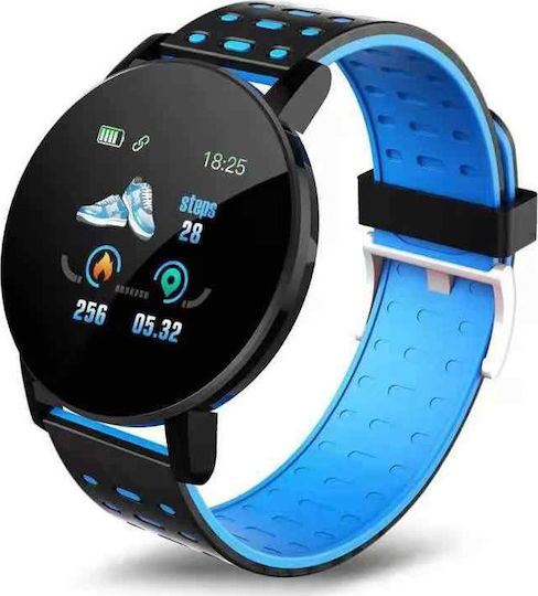 119 Plus 43mm Smartwatch with Heart Rate Monitor (Blue)