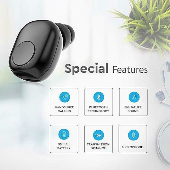 V-TAC VT-6500 In-ear Bluetooth Handsfree Earphone Black view 2