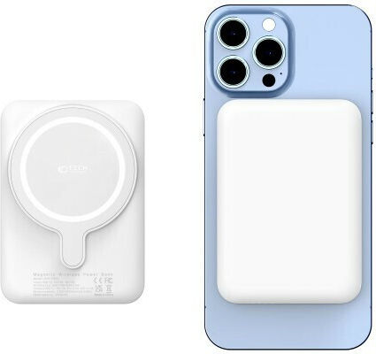 Tech-Protect PB10 Lifemag MagSafe Power Bank 5000mAh with USB-C Port White vista 2