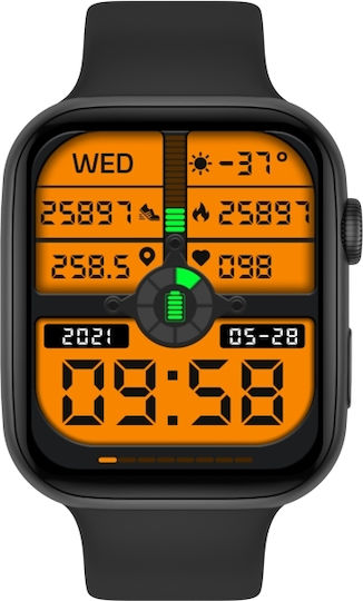 i7 Pro Smartwatch with Heart Rate Monitor (Black) vue 2