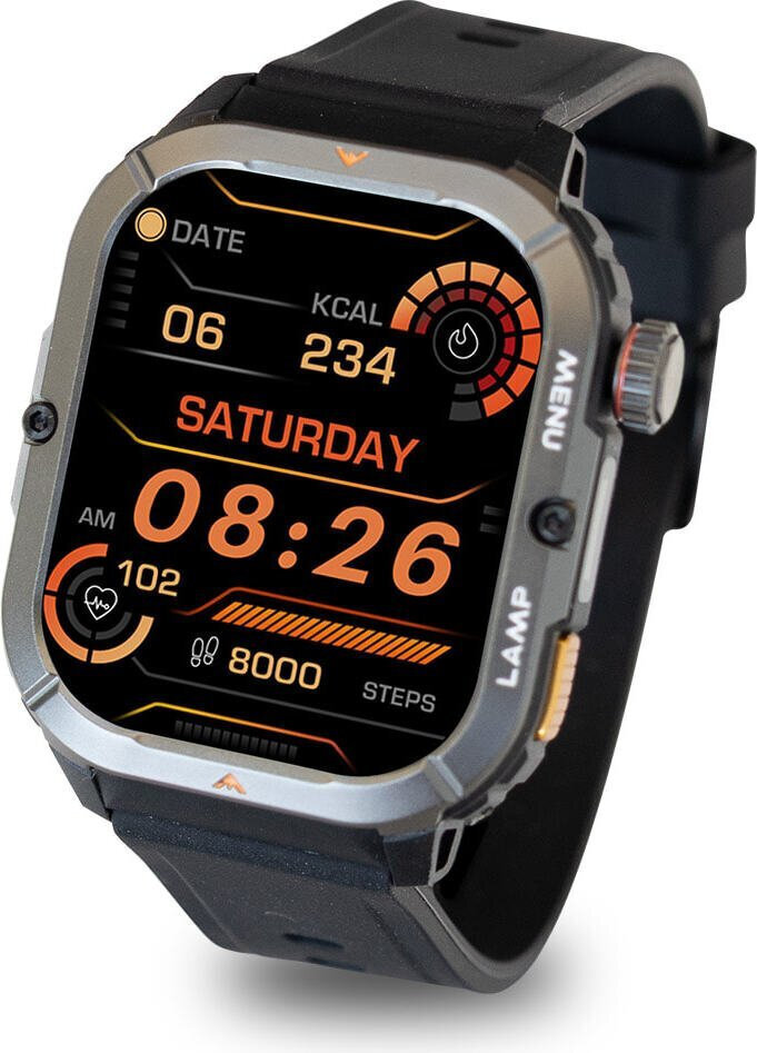 AGM Legion 3 Waterproof Smartwatch with Heart Rate Monitor Black