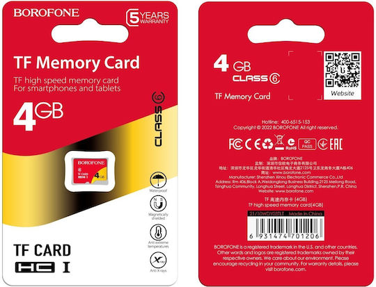Borofone microSDHC 4GB Class 6 view 4