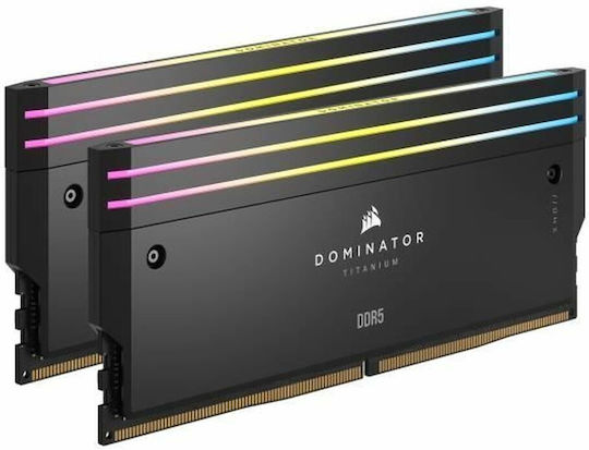 Corsair Dominator Titanium RGB XMP DDR5 64GB RAM with 2x32GB Modules and Speed 6400 for Desktop CMP64GX5M2B6400C32 view 2