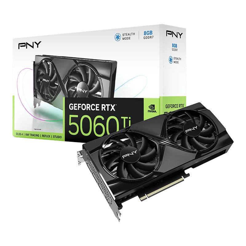 PNY GeForce RTX 5060 Ti 8GB GDDR7 Dual Fan Graphics Card VCG5060T8DFXPB1