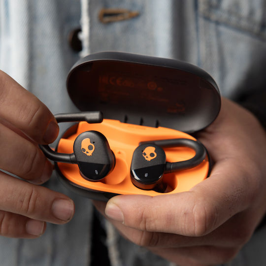 Skullcandy Push Play Active In-ear Bluetooth Handsfree Earphones with Sweat Resistance and Charging Case Black/Orange vista 6