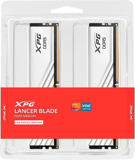 Adata Lancer Blade 32GB DDR5 RAM with 2 Modules (2x16GB) and 5600 Speed for Desktop (AX5U5600C4616G-DTLABWH) vue 5
