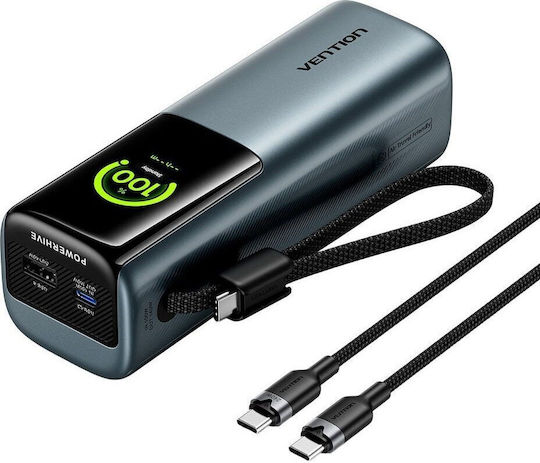 Vention Powerhive 27000mAh 200W with USB-A Port and USB-C Port Black view 1