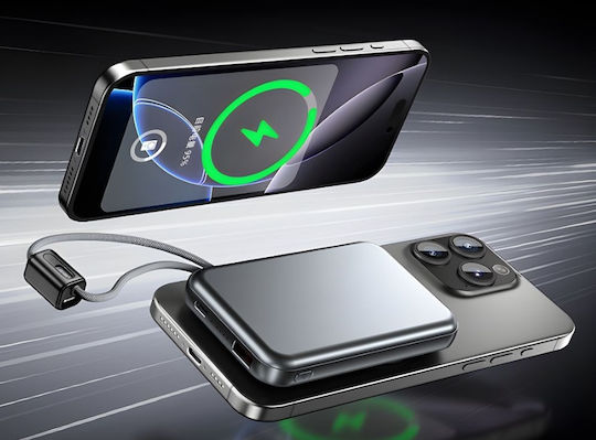 Power Bank 10000mAh 15W With USB-A Output Port And USB-C Output Port Quick Charge 3.0 Silver view 5