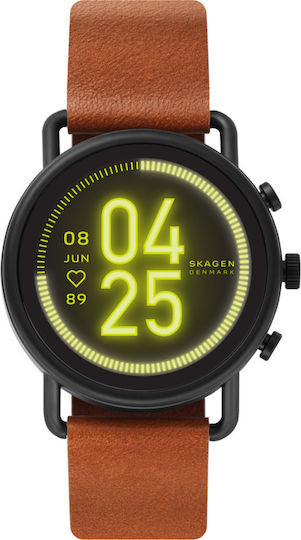 Skagen Falster 3 42mm Smartwatch with Heart Rate Monitor (Two-Tone Leather)