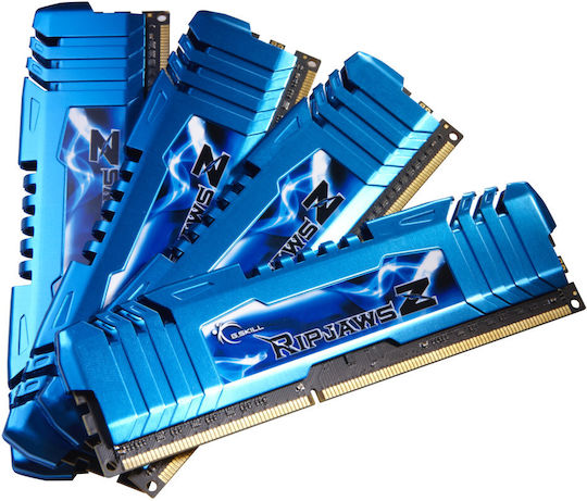 G.Skill RipJaws DDR3 32GB RAM with 4x8GB Modules and Speed 2400 for Desktop F3-2400C11Q-32GZM