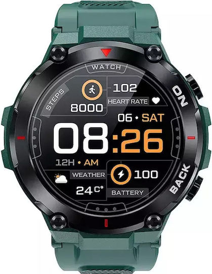 Nubi K37 Smart Watch Gps Bluetooth Calling Heart Rate Monitoring Sleep Tracking Oxygen Level Notifications Multiple Sports Modes Green view 3