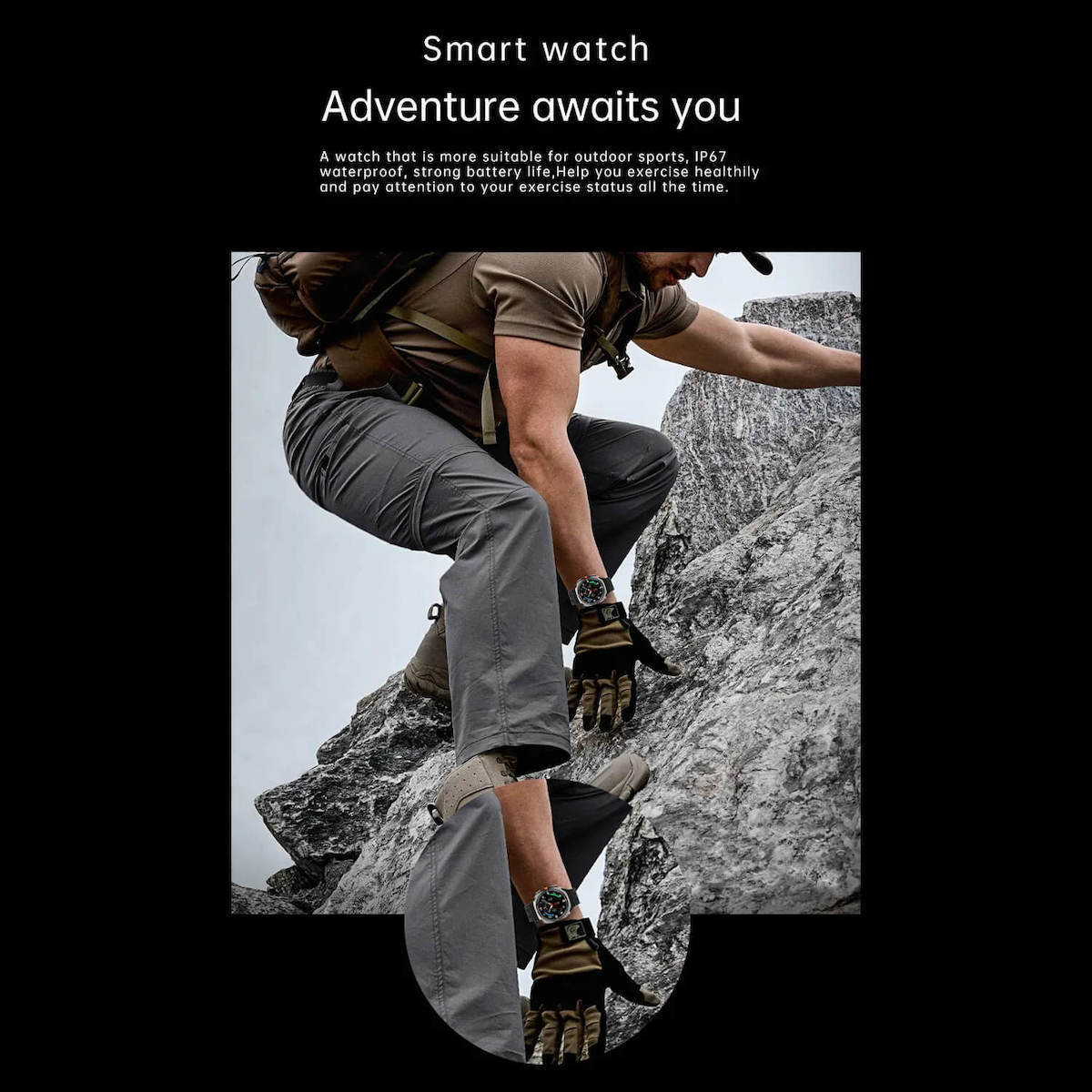 Smartwatch Microwear Kalobee Sk7 Ultra Black view 3