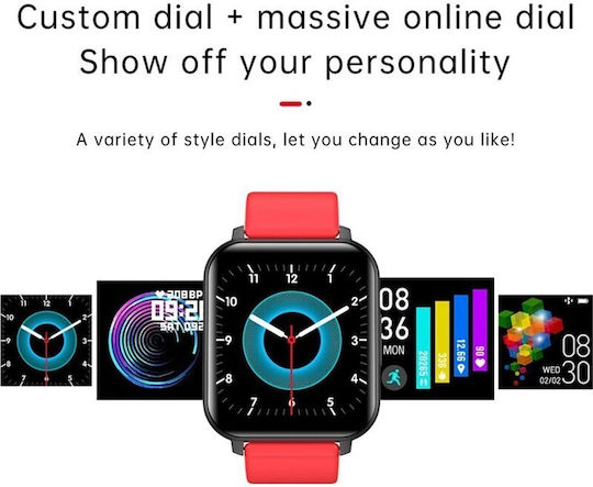 T55 Smartwatch with Heart Rate Monitor (Pink) view 9