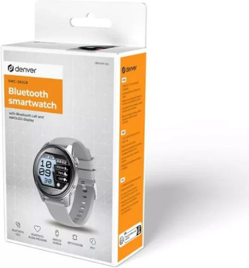 Denver SWC-392 38mm Smartwatch with Heart Rate Monitor (Gray) view 2