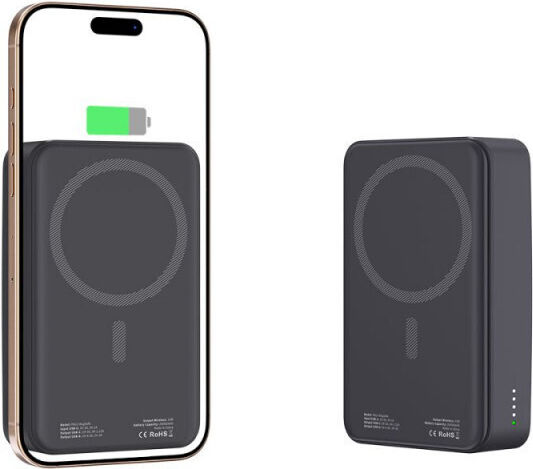 Tech-Protect PB12 LifeMag MagSafe Power Bank 20000mAh 15W with USB-A Port and USB-C Port Black view 4