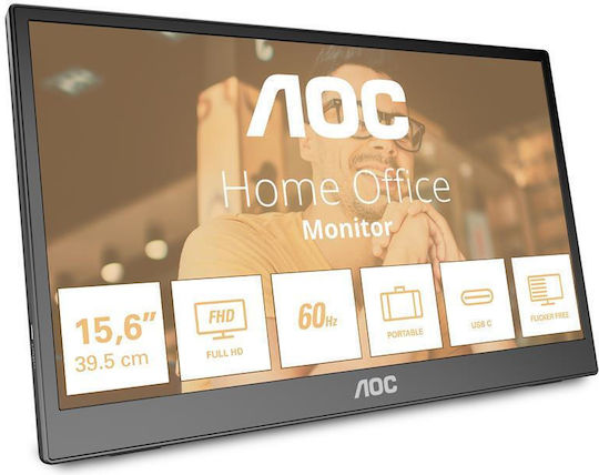 AOC 16T3EA IPS Portable Monitor 16" FHD 1920x1080 with Response Time 4ms GTG view 4
