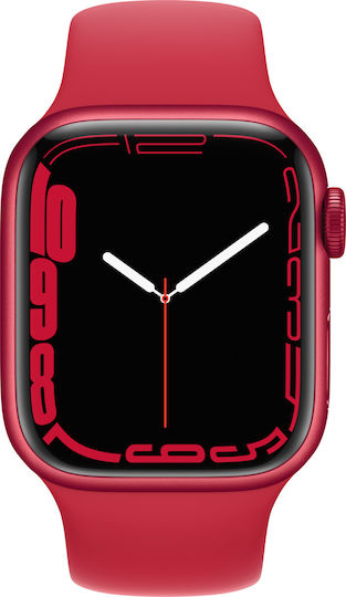 Apple Watch Series 7 Cellular Aluminium 41mm Waterproof with eSIM and Heart Rate Monitor (Product Red) view 2