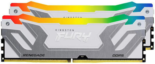 Kingston Fury Renegade RGB DDR5 48GB RAM with 2x24GB Modules and Speed 8400 for Desktop KF584CU40RWAK2-48