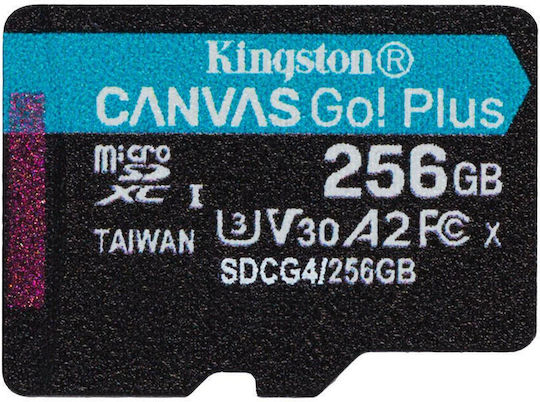Kingston Canvas Go Plus microSDXC 256GB U3 V30 A2 UHS-I 200MB/s with Adapter view 4