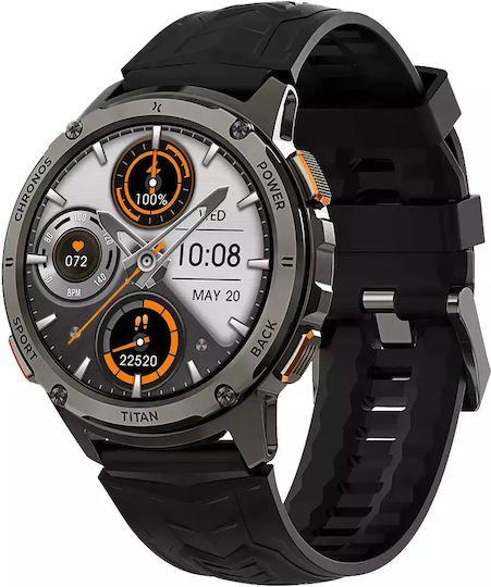 MaxCom FW110 Titan Chronos Titanium Smartwatch with SIM and Heart Rate Monitor (Black) view 8