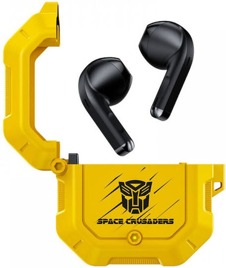The Transformers TF-T12 In-ear Bluetooth Handsfree Earphones with Charging Case Yellow view 1