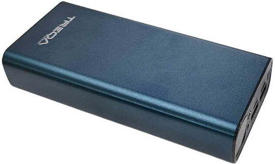 Treqa TR-967 Power Bank 20000mAh with 2 USB-A Ports and USB-C Port Black view 2