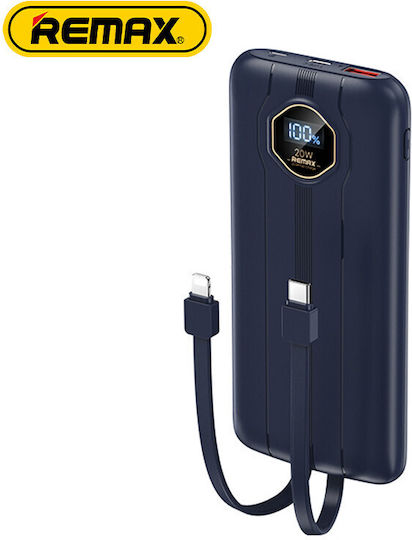Remax RPP-300 Pinjur Series Power Bank 10000mAh 22.5W with USB-A Port and USB-C Port Power Delivery Blue view 1