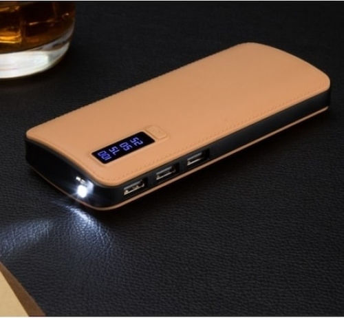 Power Bank 30000mAh with 3 USB-A Ports Beige view 4