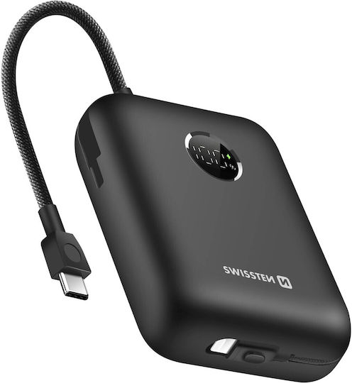 Swissten Voltbox Power Bank 30000mAh 35W with USB-A Port and USB-C Power Delivery Port Black view 1