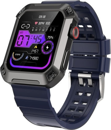 Rogbid Tank S2 1.83 Inch Ips Screen Smart Watch Support Bluetooth Calling Blood Pressure Sleep Monitoring Blue