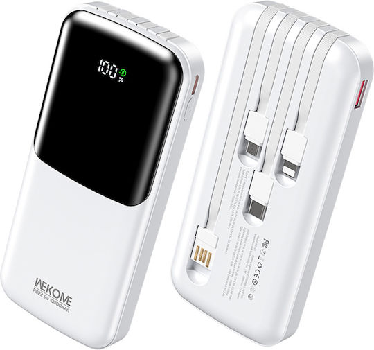 WK WP-65 Power Bank 10000mAh 22.5W Power Delivery White view 1