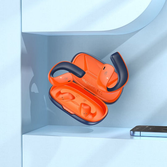 Hoco EQ4 In-ear Bluetooth Handsfree Earphones with Charging Case Orange view 4